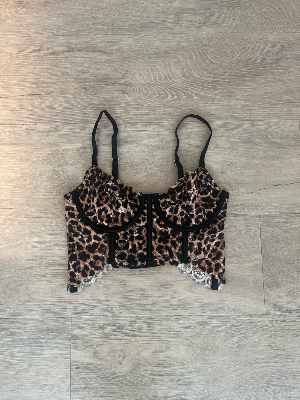 Leopard print corset top
